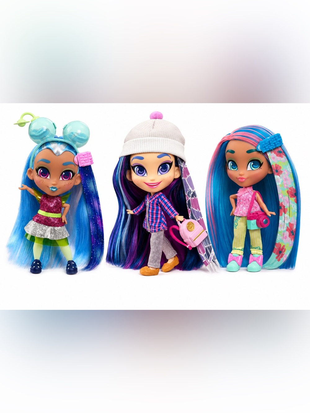 Hairdorables 5 After School Fun Doll Bundle – Neila, Emily & Noah 💖 Like New!